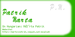 patrik marta business card